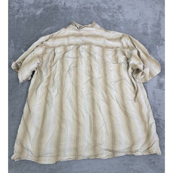 Tommy Bahama Silk Short Sleeve Button Down Shirt Men's Size Large Yellow - Picture 2 of 9